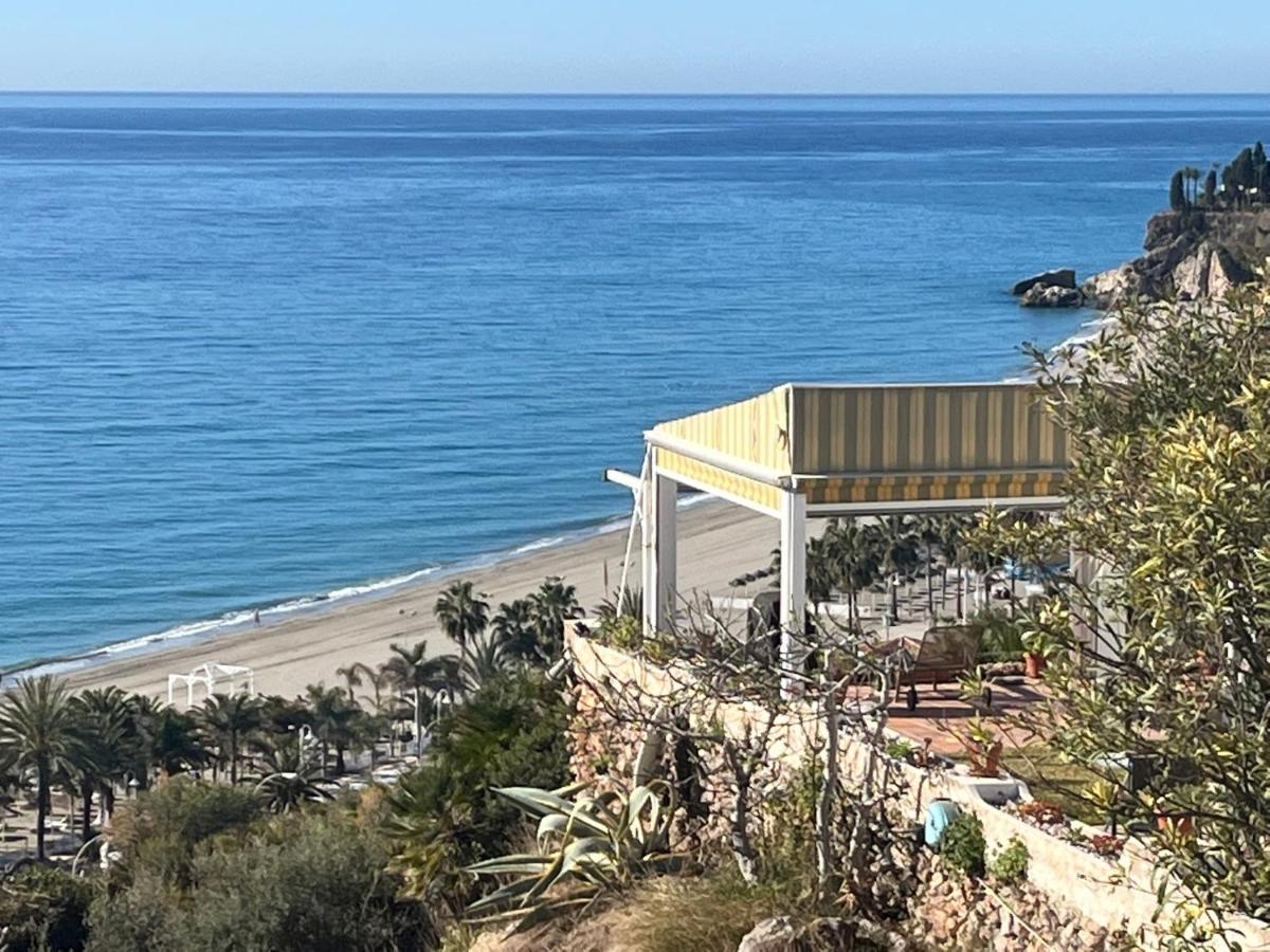 Delightful Burriana House With Magnificent Beach & Sea Views. Nerja Buitenkant foto